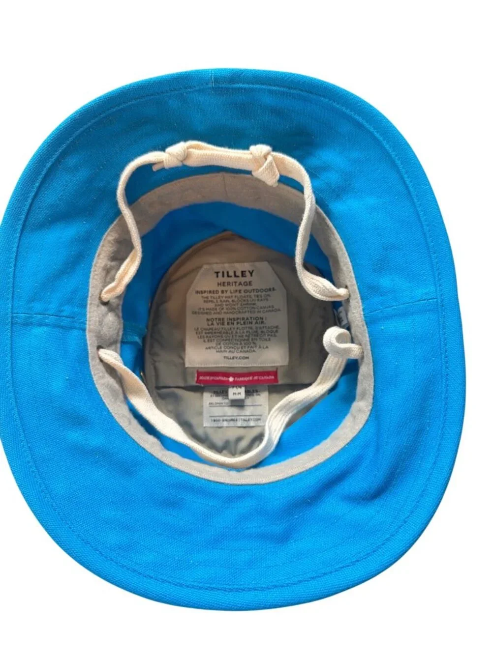 New Tilley T1 Iconic Bucket Hat Medium 7 1/4 Bright Blue Unisex MSRP$109